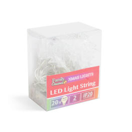 Sir de Lumini LED - Pin Colorat - 20 LED - 2,3 metri - 3 x AA
